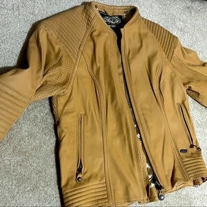 Roland Sands Perforated Lambskin Leather Moto Jacket M/L